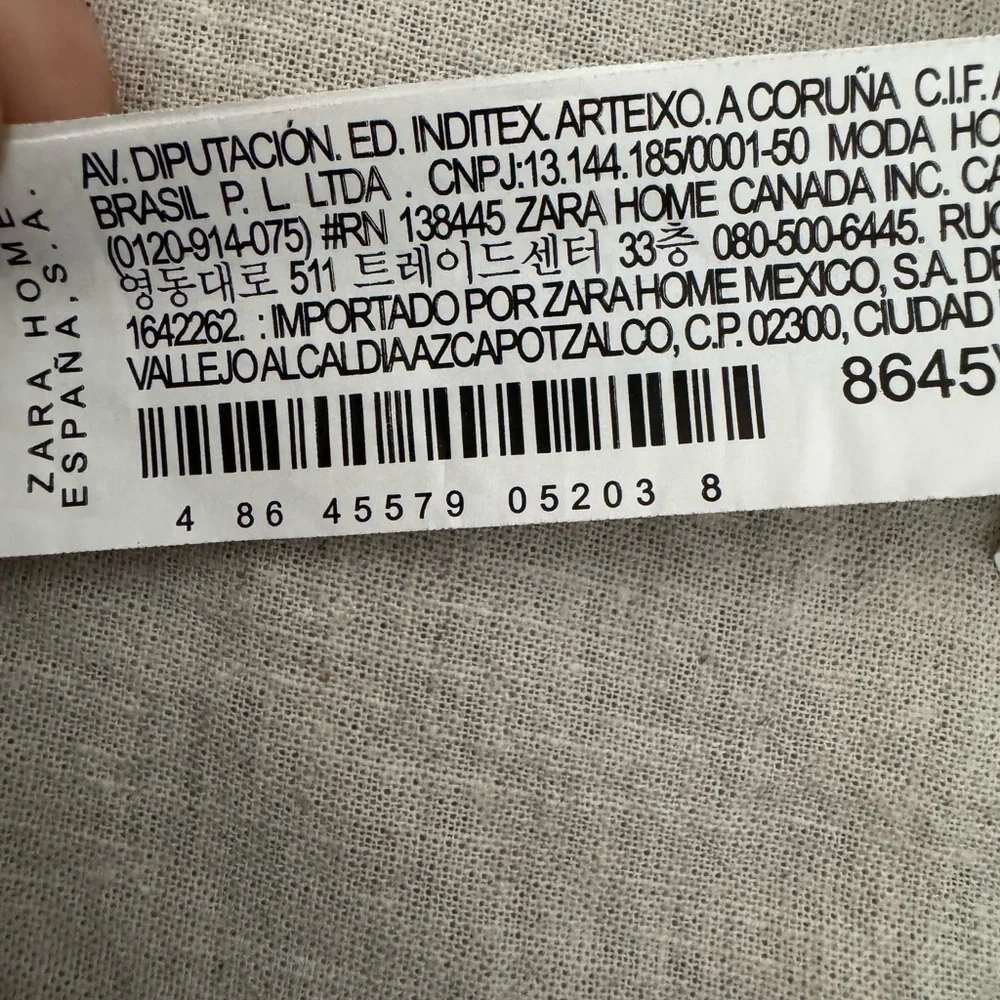 ZARA Home Embroidered Linen Christmas Jacket L - Picture 6 of 7